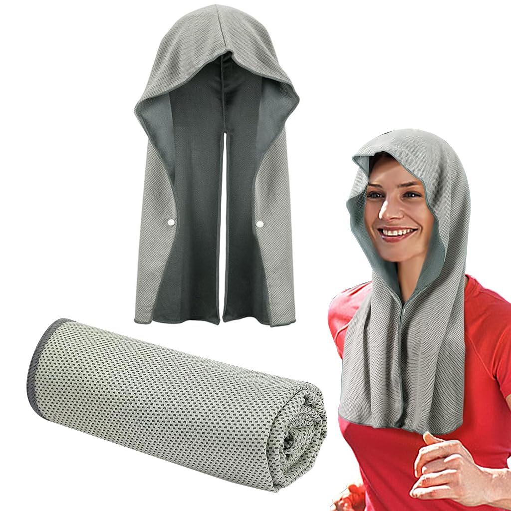 Proberos Cooling Hoodie Towels, Absorbent & Quick Drying Sweat Towel Wraps for Neck and Face, Long-Lasting Cooling and Sun Protection in Hot Weather Proberos Cooling Hoodie Towels, Absorbent & Quick Drying Sweat Towel Wraps for Neck and Face, Long-Lasting Cooling and Sun Protection in Hot Weather